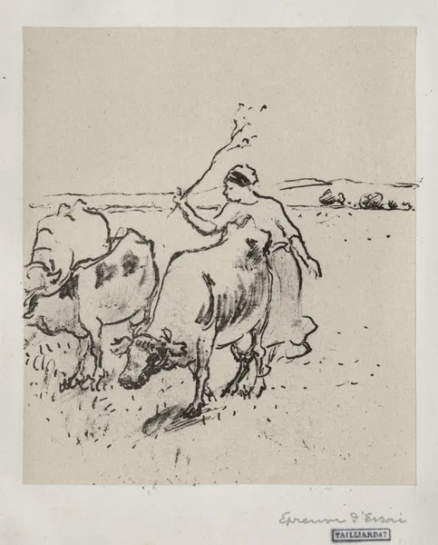 Cowherder av Camille Pissarro