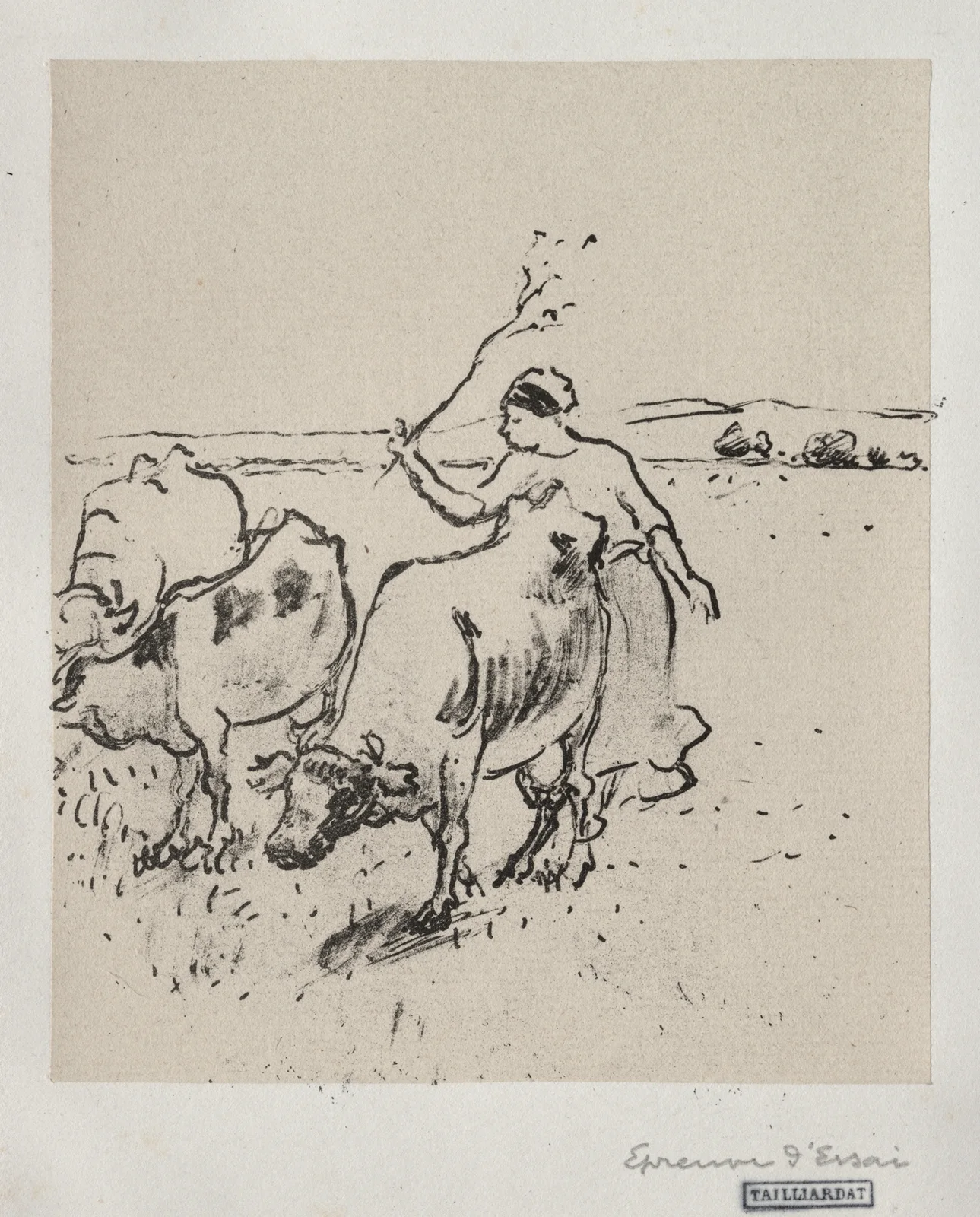 Cowherder av Camille Pissarro