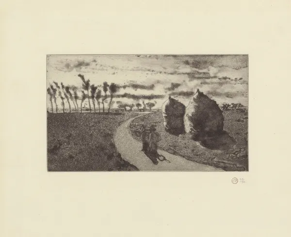 Crépuscule – nr 1 av Camille Pissarro