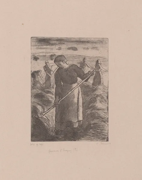 Faneuses d’Eragny av Camille Pissarro