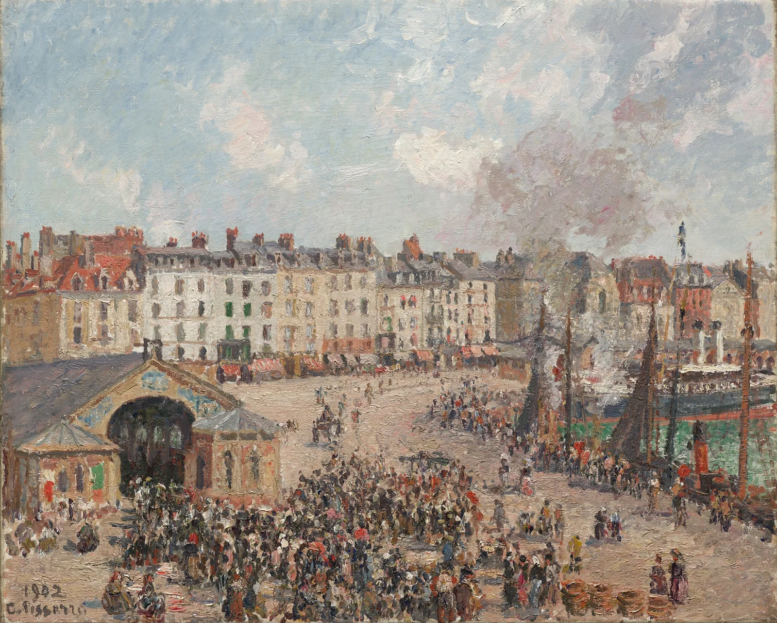 Fishmarket av Camille Pissarro