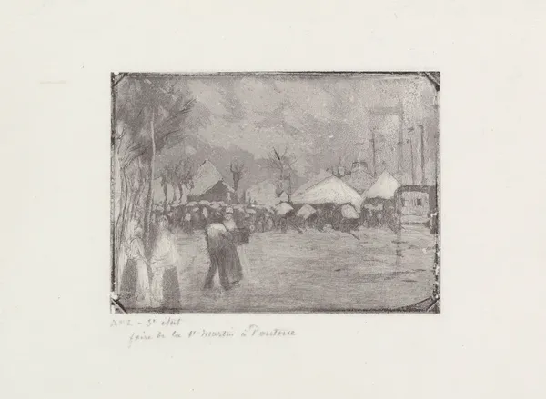 Foire de la Saint-Martin à Pontoise av Camille Pissarro