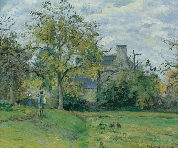 La Maison De Piette À Montfoucault av Camille Pissarro