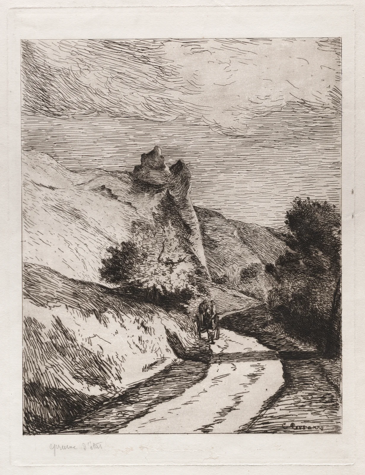 La Roche-Guyon, 1866 – nr 2 av Camille Pissarro