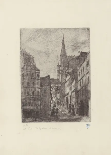 La rue Malpalue av Camille Pissarro