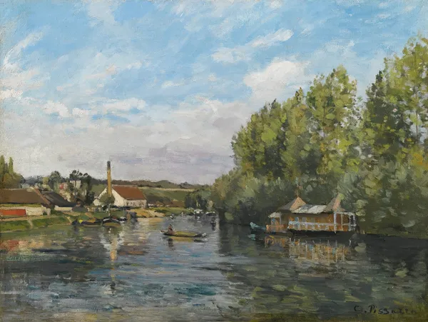 La Seine À Port-Marly av Camille Pissarro