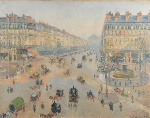 L’Avenue de l’Opéra av Camille Pissarro