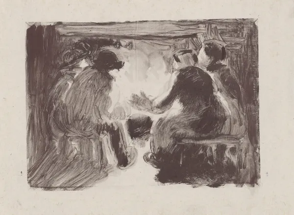 Le foyer av Camille Pissarro