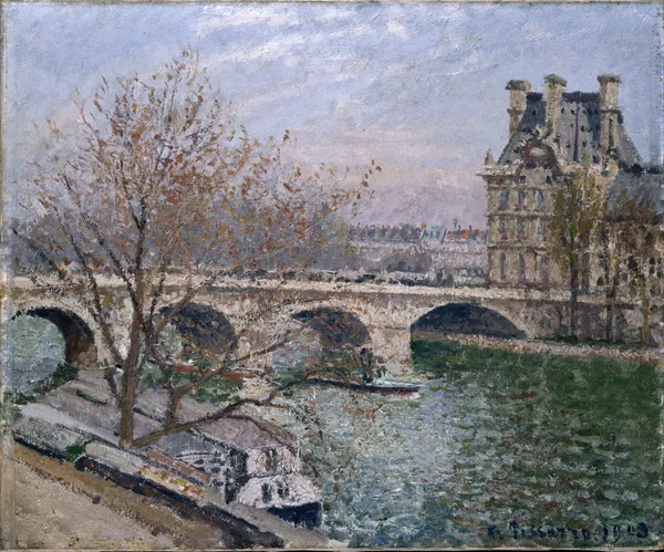 Le Pont Royal et le Pavillon de Flore av Camille Pissarro