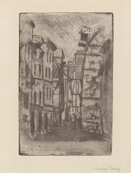 Le vieux Rouen av Camille Pissarro