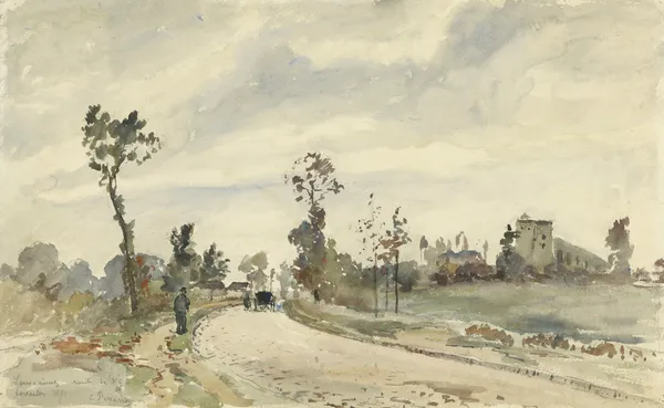 Louveciennes, Route de Saint-Germain av Camille Pissarro