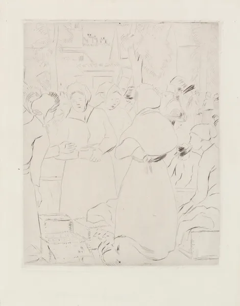 Marché aux oeufs av Camille Pissarro