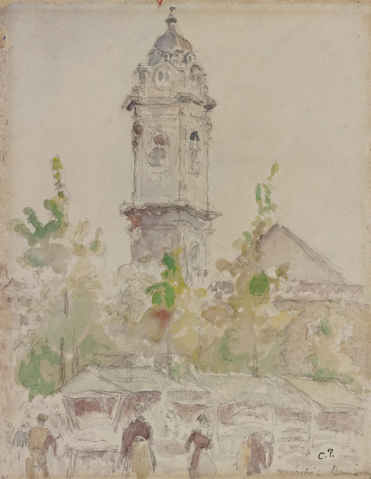 Marché av Camille Pissarro