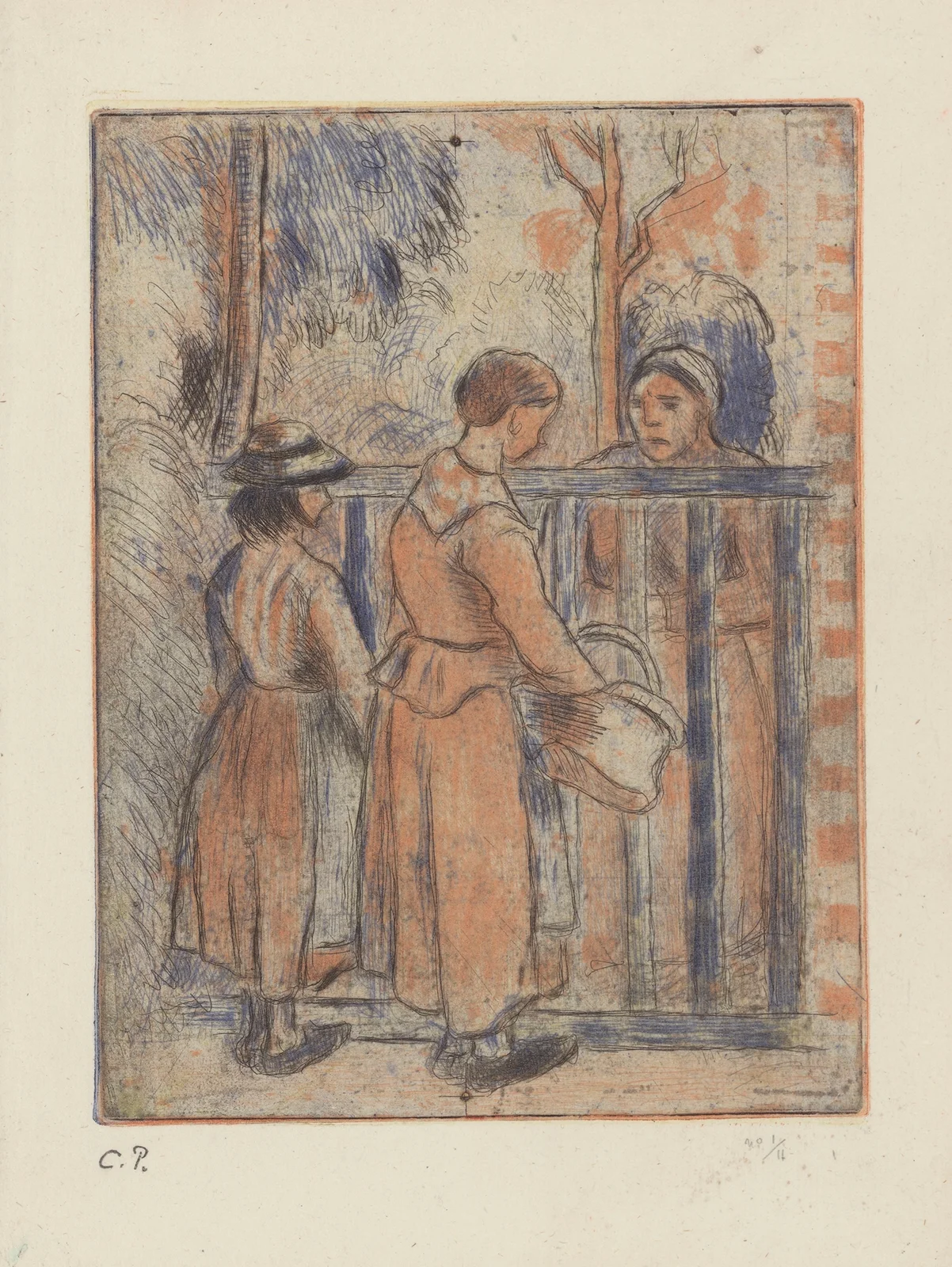 Mendiantes av Camille Pissarro