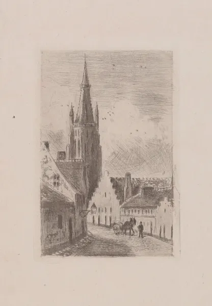 Notre-Dame de Bruges av Camille Pissarro