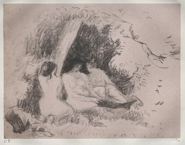 Nude Women, 1896 – nr 2 av Camille Pissarro