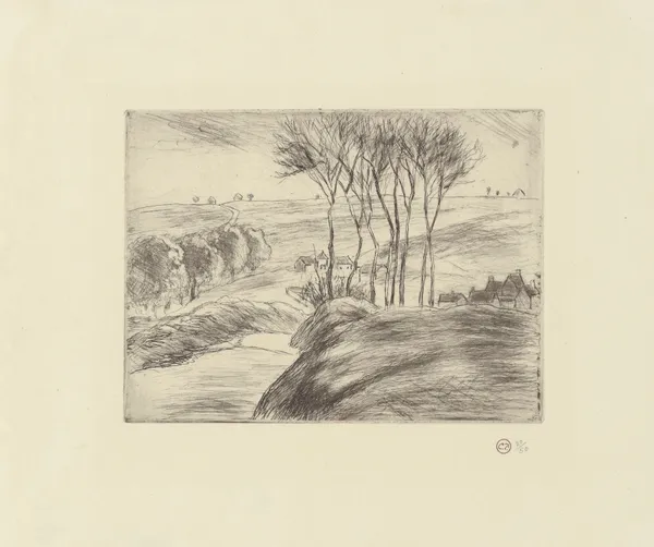 Paysage à Osny av Camille Pissarro