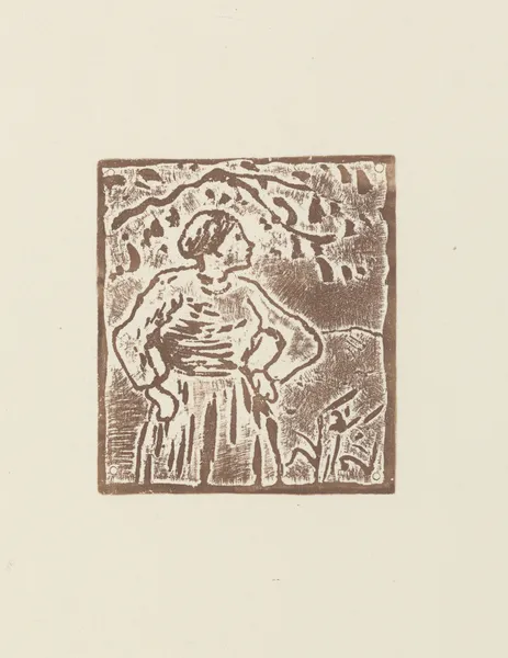 Paysanne sous un arbre av Camille Pissarro