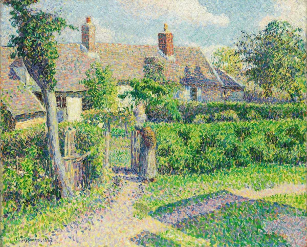 Peasants’ houses, Eragny av Camille Pissarro
