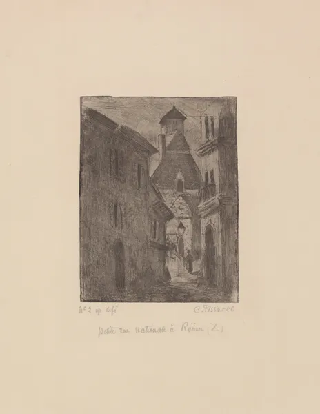 Petite rue nationale, à Rouen av Camille Pissarro