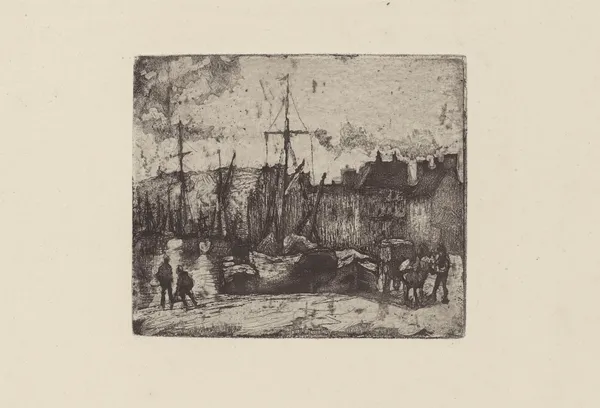 Port de Rouen av Camille Pissarro