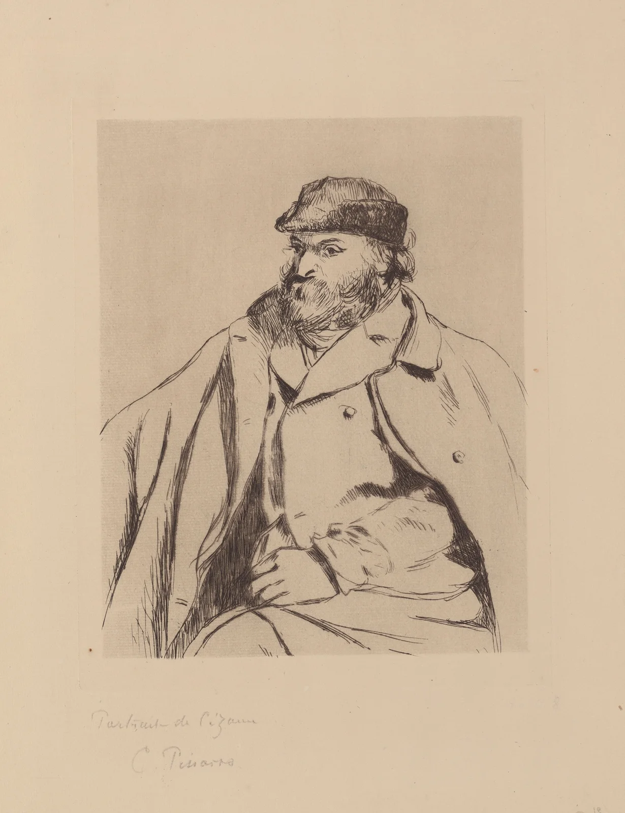 Portrait de Cézanne av Camille Pissarro