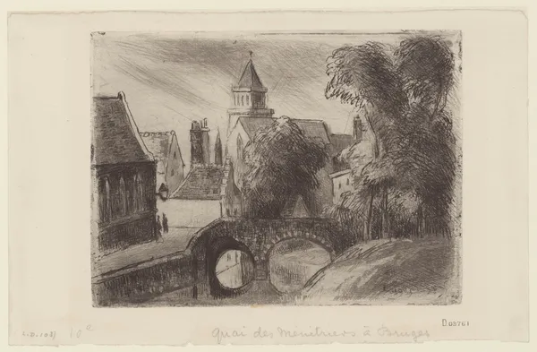 Quai des Ménétriers, à Bruges., 1894 – nr 2 av Camille Pissarro