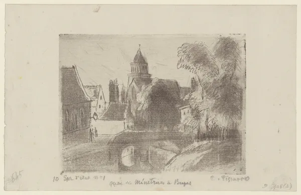 Quai des Ménétriers, à Bruges, 1894 – nr 1 av Camille Pissarro