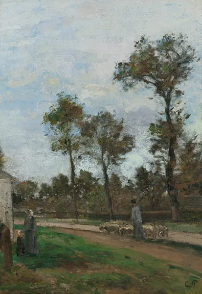 Route À Louveciennes av Camille Pissarro