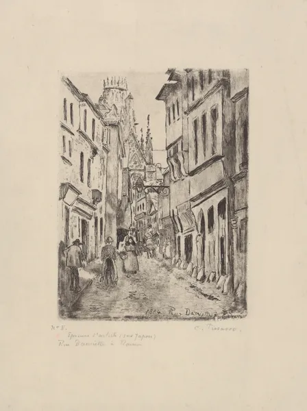 Rue Damiette, à Rouen av Camille Pissarro