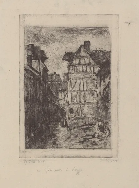 Rue Géricault, à Rouen av Camille Pissarro