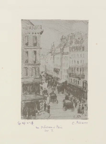 Rue Saint-Lazare, Paris, 1897 – nr 1 av Camille Pissarro
