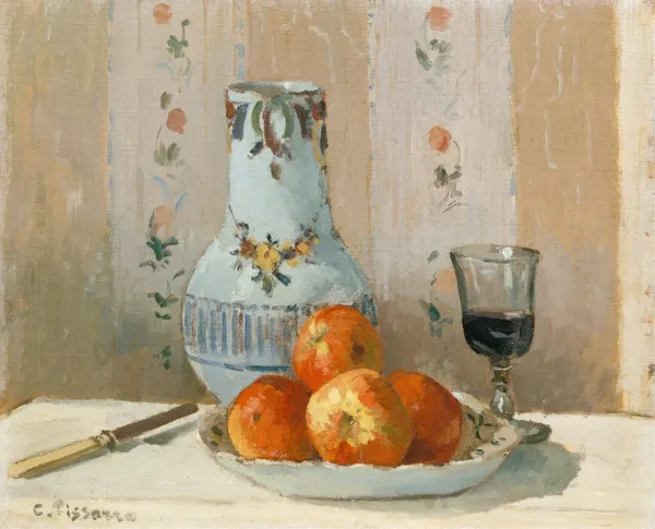Still Life with Apples and Pitcher av Camille Pissarro