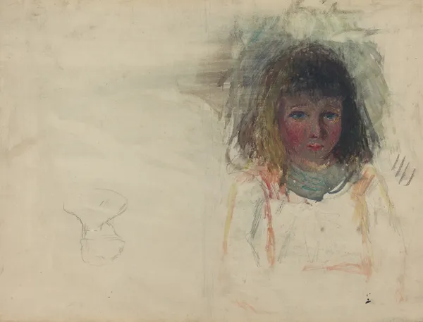 The Artist’s Son Georges (verso) av Camille Pissarro