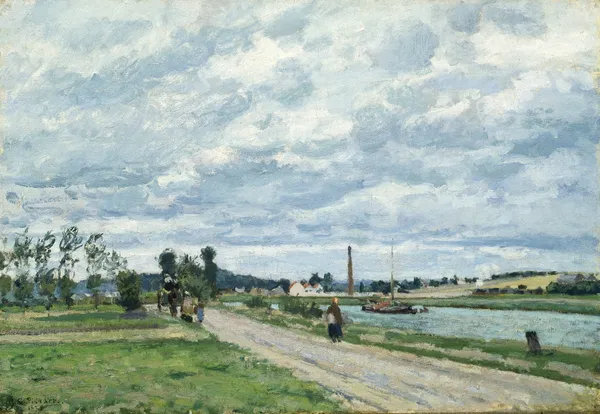 The Banks of the Oise near Pontoise av Camille Pissarro