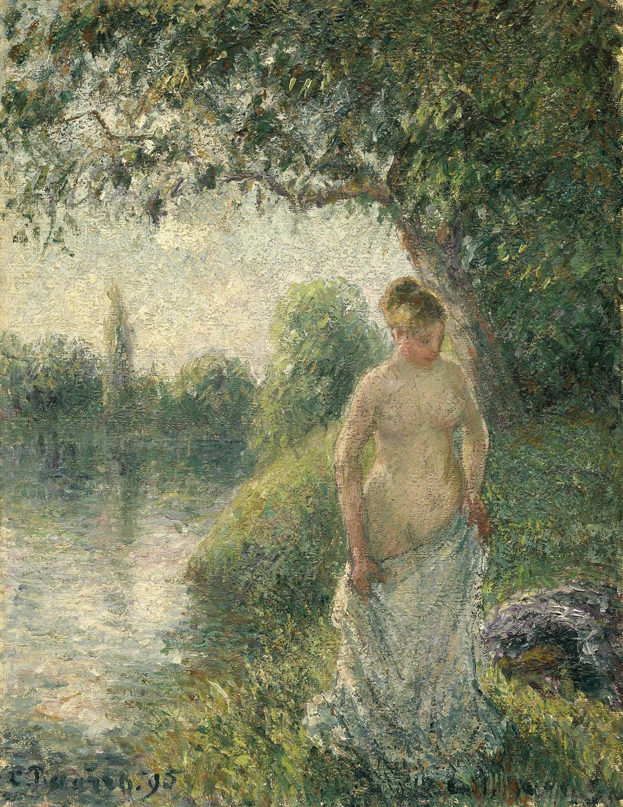 The Bather av Camille Pissarro