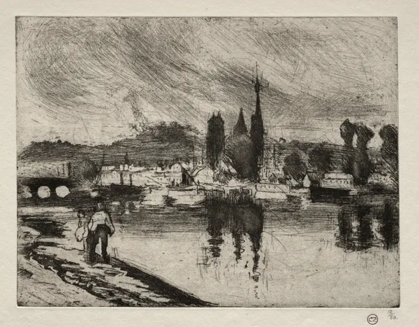 View of Rouen av Camille Pissarro