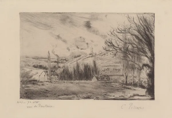 Vue de Pontoise, 1885 av Camille Pissarro