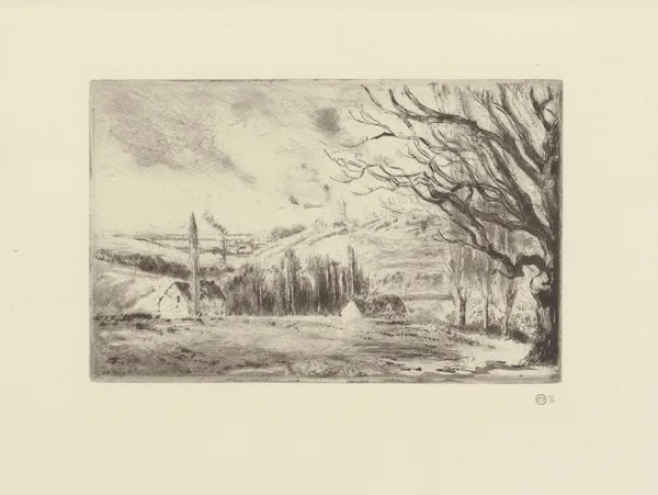 Vue de Pontoise – nr 1 av Camille Pissarro