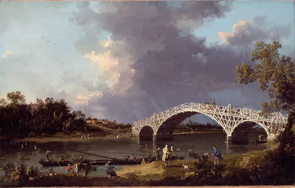 A View of Walton Bridge av Canaletto
