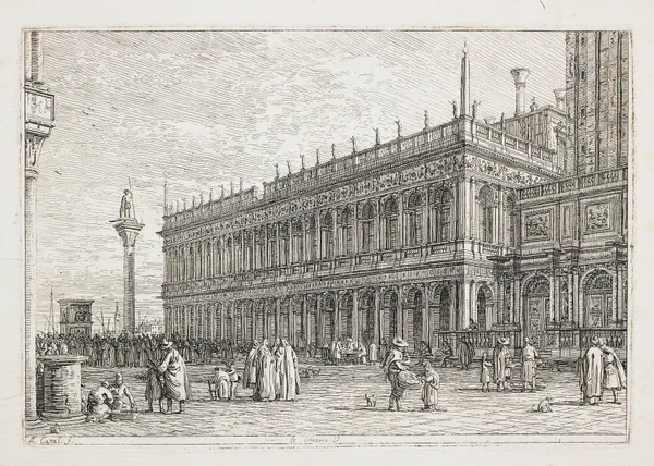La Libreria V. (The Library, Venice) av Canaletto