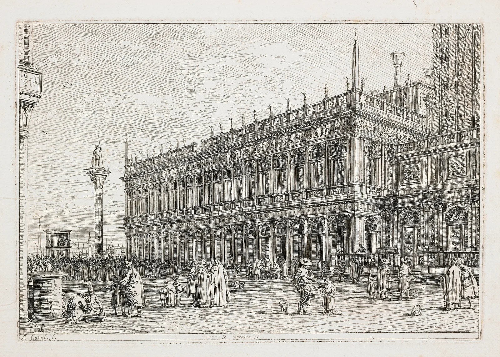 La Libreria V. (The Library, Venice) av Canaletto