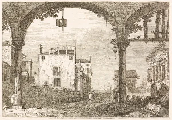 The Portico with the Lantern av Canaletto