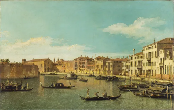Venice, the Canale di Santa Chiara av Canaletto