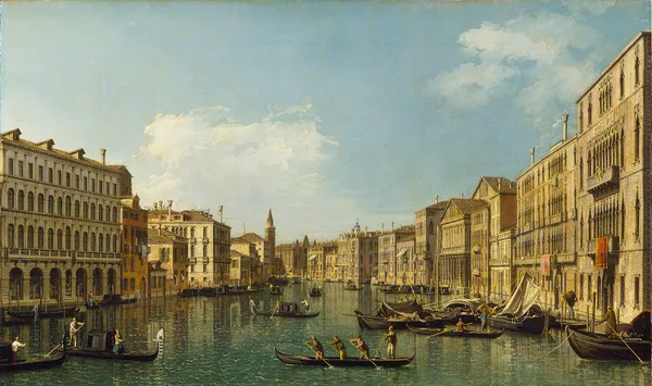 Venice, the Grand Canal from the Palazzo Foscari to the Carità av Canaletto