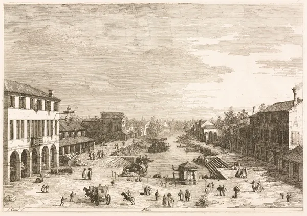 Views of Mestre, a Town in the Province of Venice av Canaletto