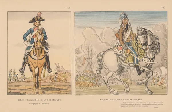 Grosse Cavalerie de la République, Hussards Chamboran en Hollande. 1795 av Caran d'Ache