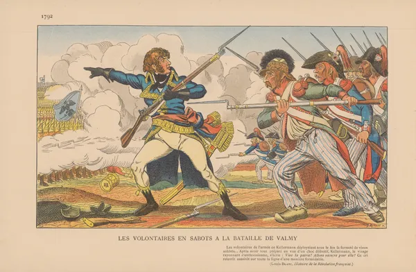 Les Volontaires en Sabots a la Bataille de Valmy. 1792 av Caran d'Ache