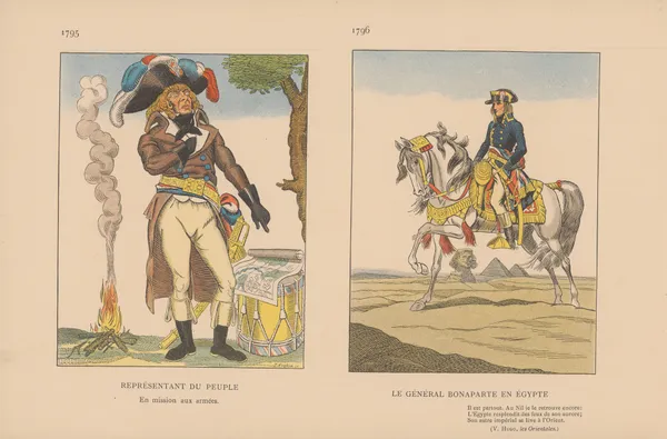 Représentant du Peuple. 1795, Le Général Bonaparte en Égypte. 1796 av Caran d'Ache