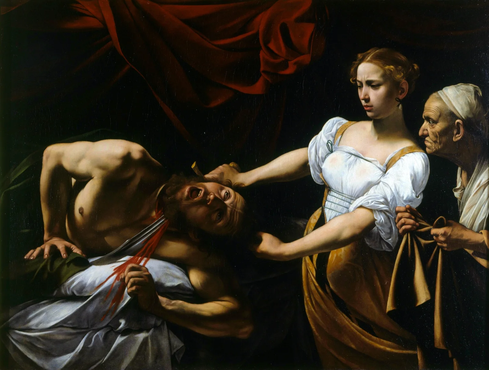 Judith beheading Holofernes, 1599 av Caravaggio